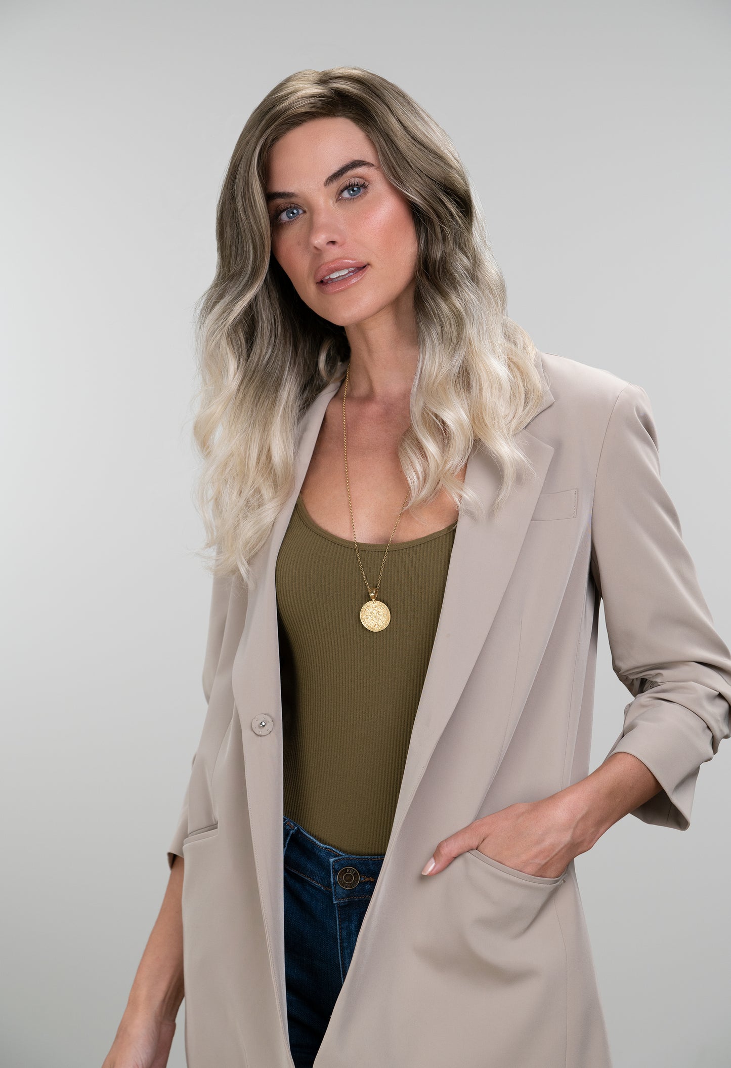 Sarah in Cascading Solstice Blonde